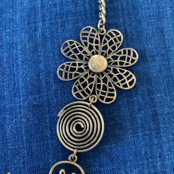 Brass Embellished Necklace - Picture 4 of 5